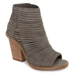Vince Camuto Fateena Peep Toe Ankle Boots Size 8 in Grey- Never Worn
